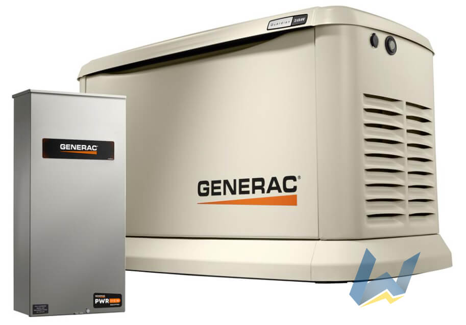 Generac, 14 kW Generac Guardian Series Home Standby Generator with 200-Amp SE Rated Automatic Transfer Switch | 7225
