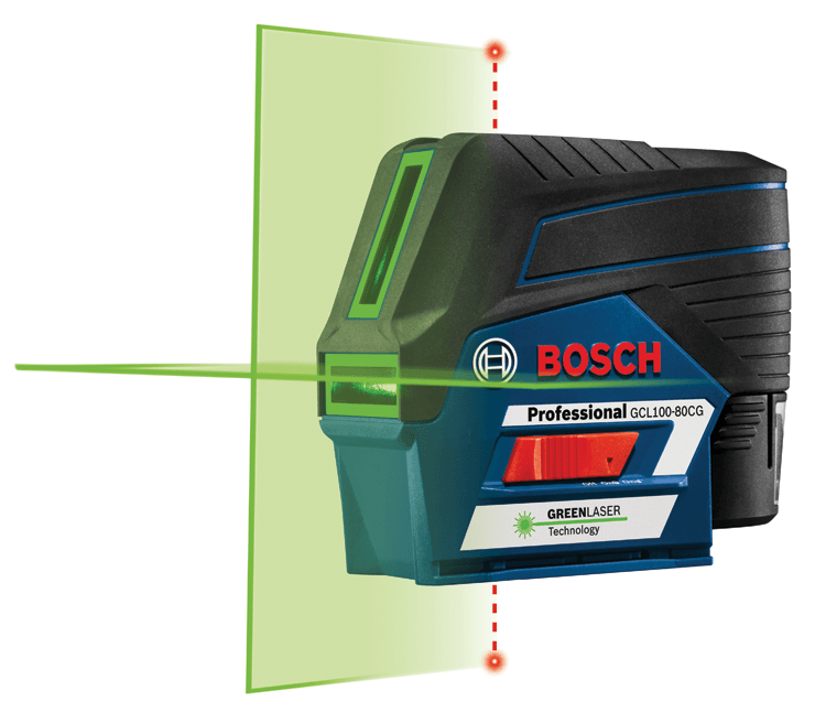 Bosch, BOSCH 12V MAX Connected Green-Beam Cross-Line Laser Kit w/ Plumb Points