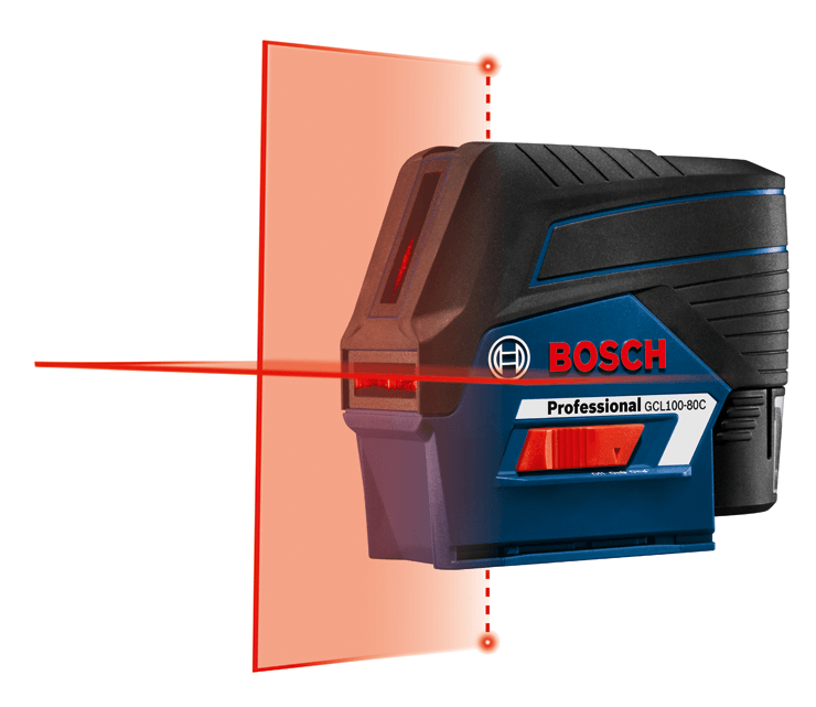 Bosch, BOSCH 12V MAX Connected Red-Beam Cross-Line Laser Kit w/ Plumb Points