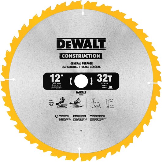 DeWalt, DEWALT 12" Construction Miter Saw Blade