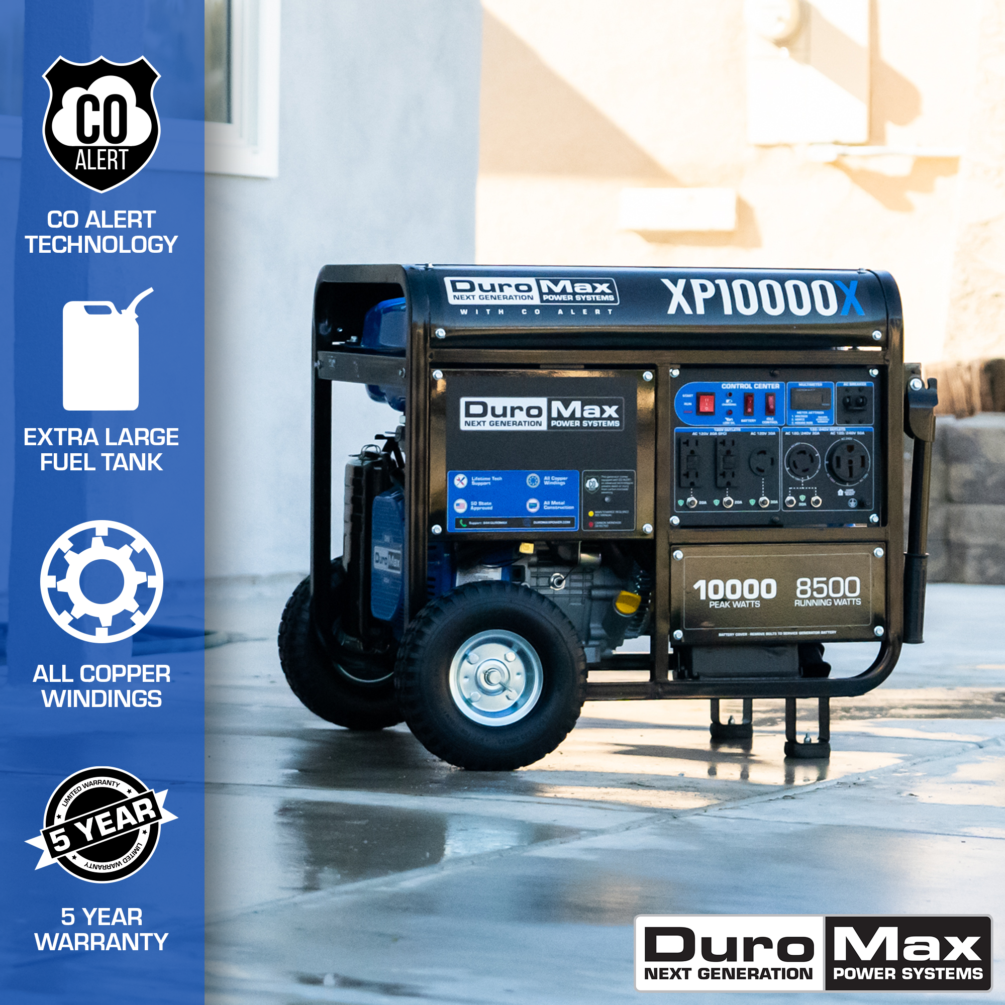 DuroMax, DuroMax XP10000X 10,000 Watt Gasoline Portable Generator w/ CO Alert