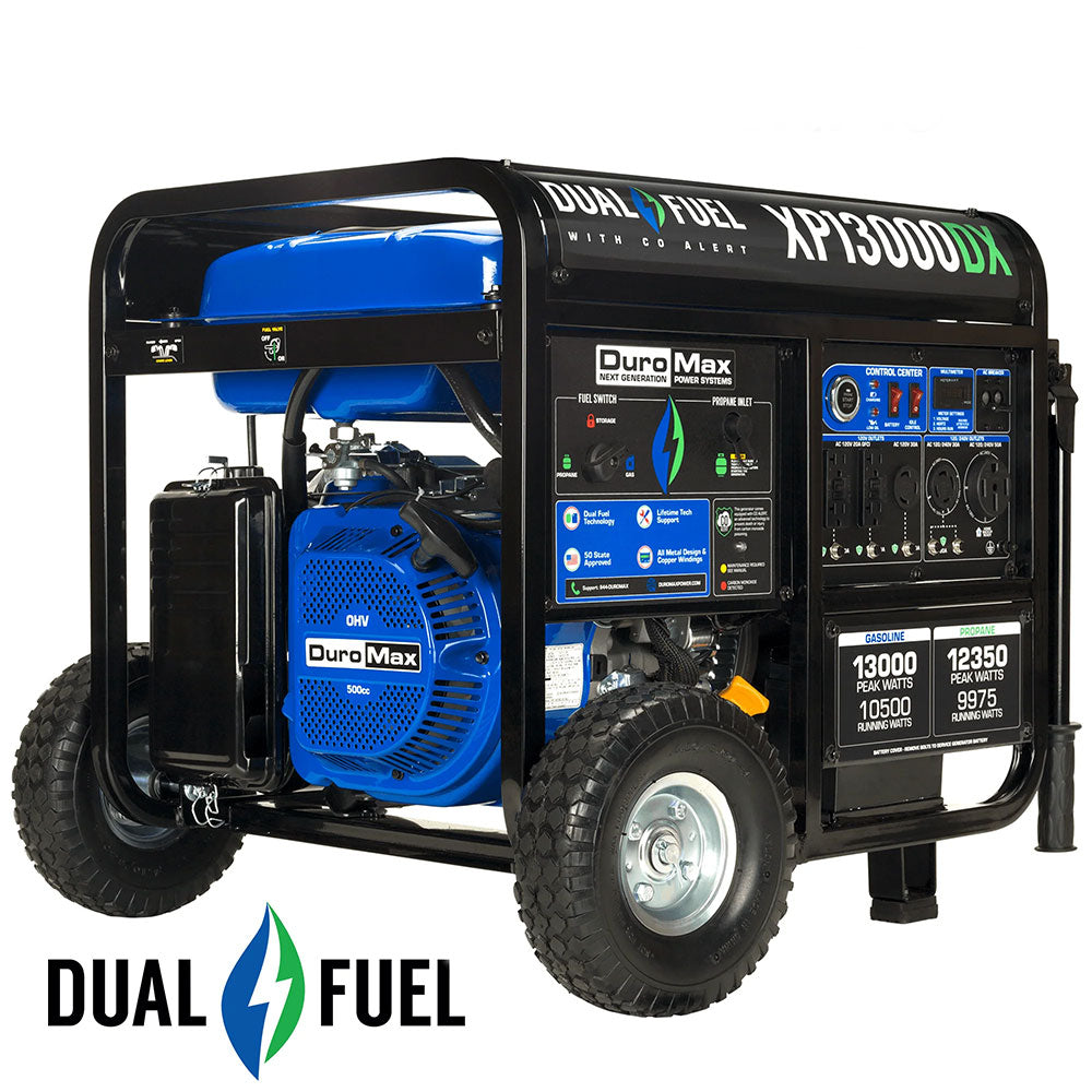 DuroMax, DuroMax XP13000DX 13,000 Watt Dual Fuel Gas Propane Portable Generator w/ CO Alert