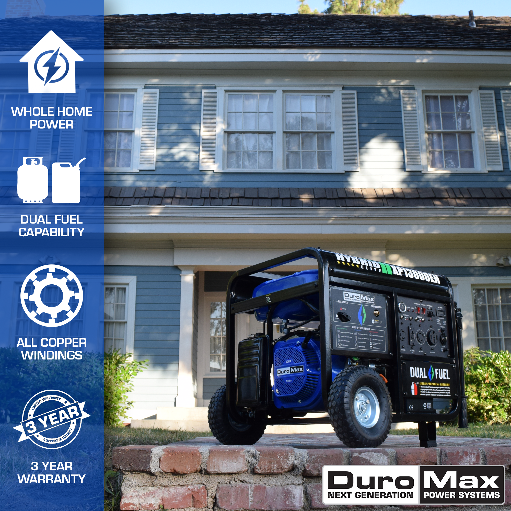 DuroMax, DuroMax XP13000EH 13,000 Watt Portable Dual Fuel Gas Propane Generator