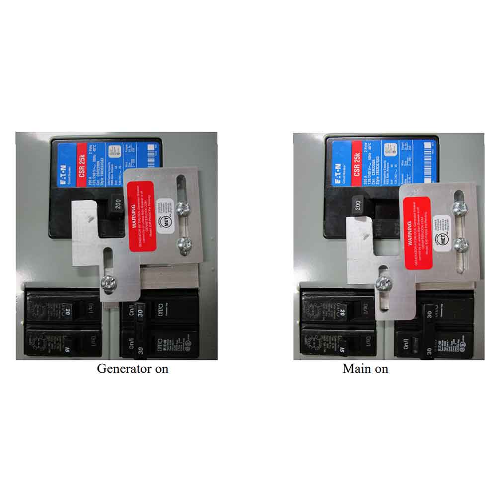 GenInterlock, GenInterlock EAT-PN200 Generator Interlock Kit Breaker Panel 150/200 Amp Panels Cutler Hammer BR Series