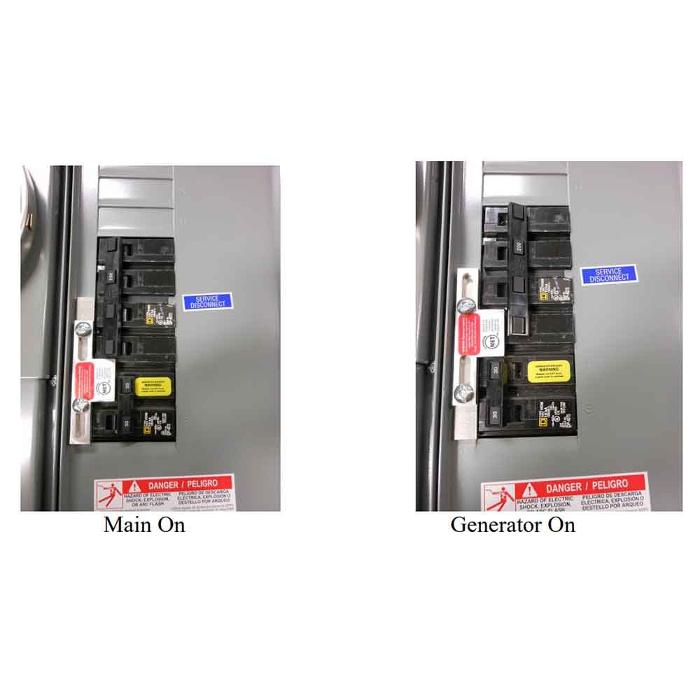 GenInterlock, GenInterlock SD-200SA Generator Interlock Kit Breaker Panel 150/200 Amp Panels Square D Meter Main Homeline