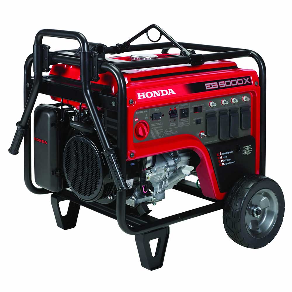 Honda, Honda EB5000 5000 Watt 120/240V Gas Industrial Portable Generator W/ CO-Minder