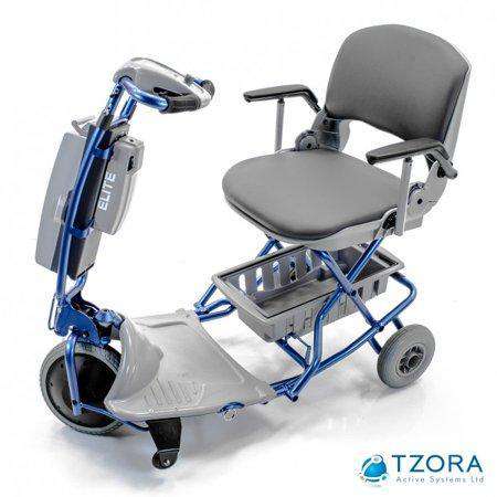 Tzora, Tzora TZELITE  Elite Portable Compact Lightweight Folding Mobility Scooter Blue New