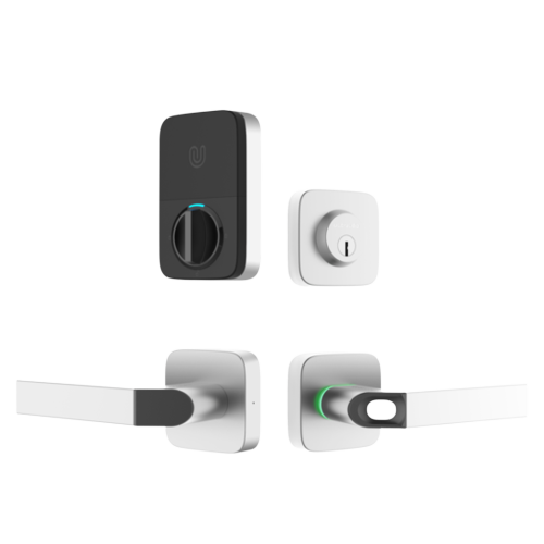 U-Tec, U-Tec COMBO Bluetooth Enabled Fingerprint and Key Fob Two-Point Smart Lock in Satin Nickel New