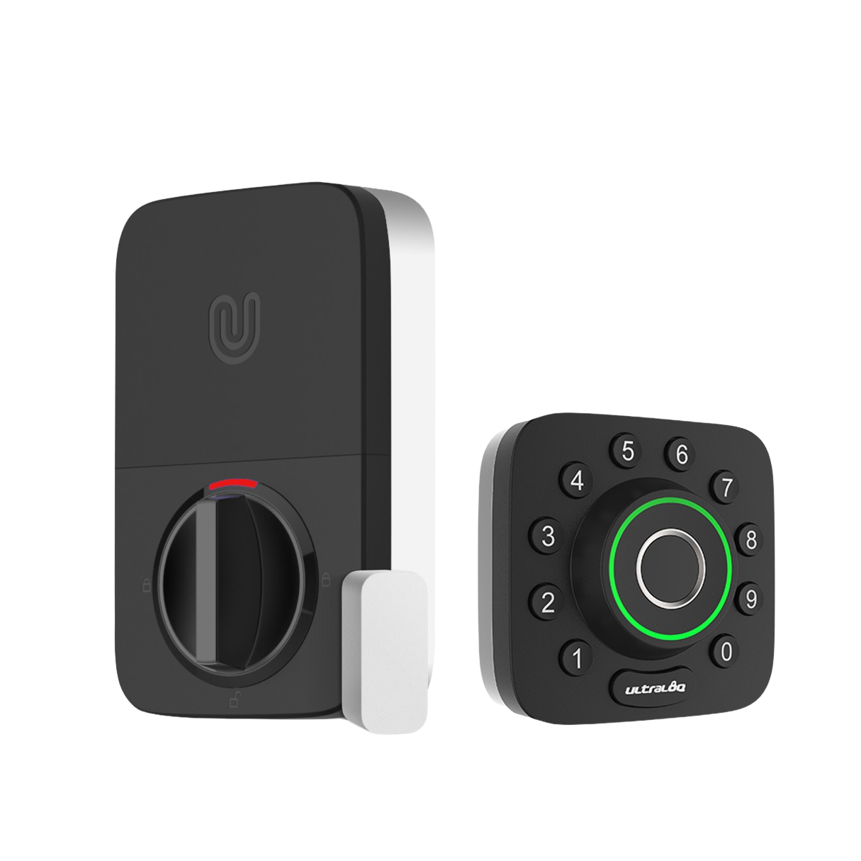 U-Tec, U-Tec U-BOLT-PRO-WIFI 6-in-1 Bluetooth Enabled Fingerprint and Keypad Smart Deadbolt Door Lock Black and Silver New