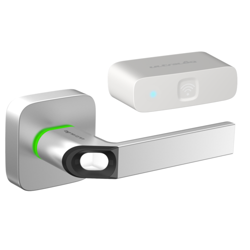 U-Tec, U-Tec UL1 Bluetooth Enabled Fingerprint and Key Fob Smart Lock Satin Nickel New