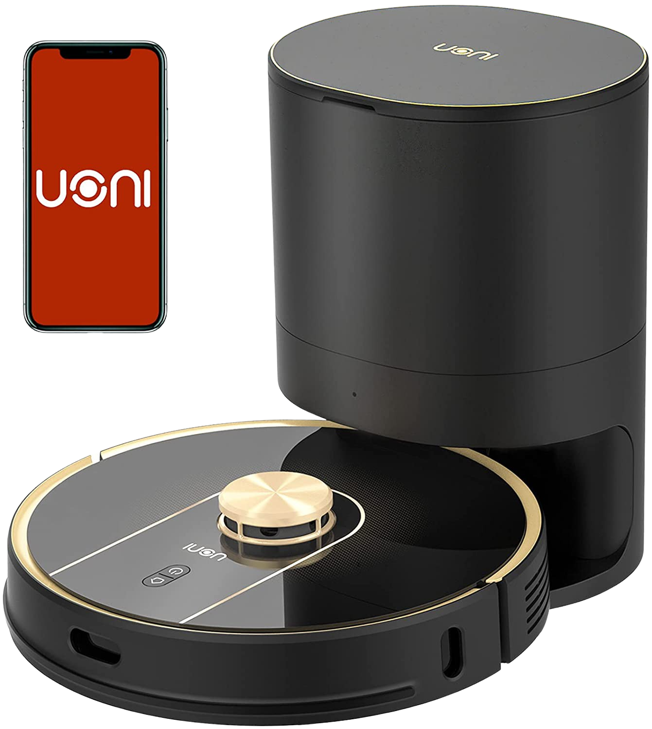 Uoni, Uoni V980 Plus Robot Vacuum Cleaner with Self-Emptying Dustbin New