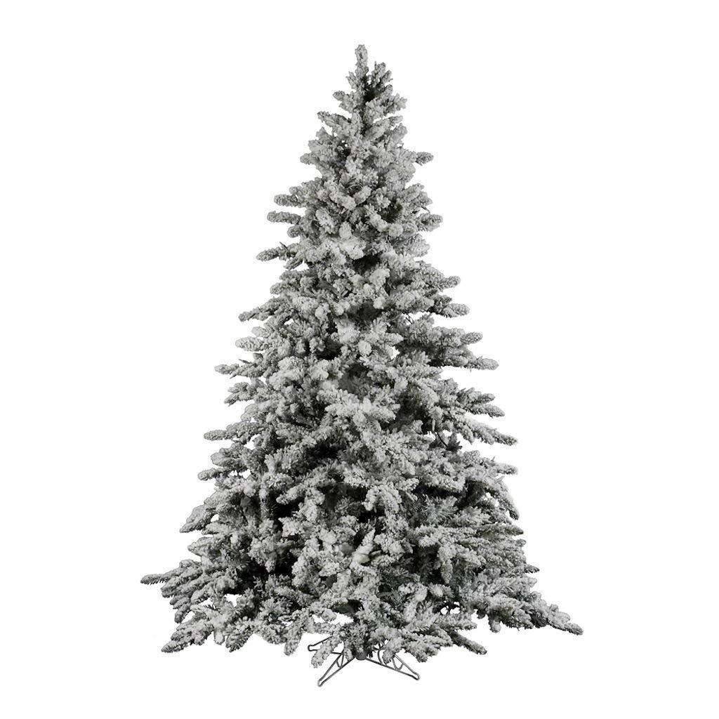 Vickerman, Vickerman A895175 Flocked Utica Fir Christmas Tree with 1650 PVC Tips 7.5 Ft X 65 Inches Stand Included Unlit New