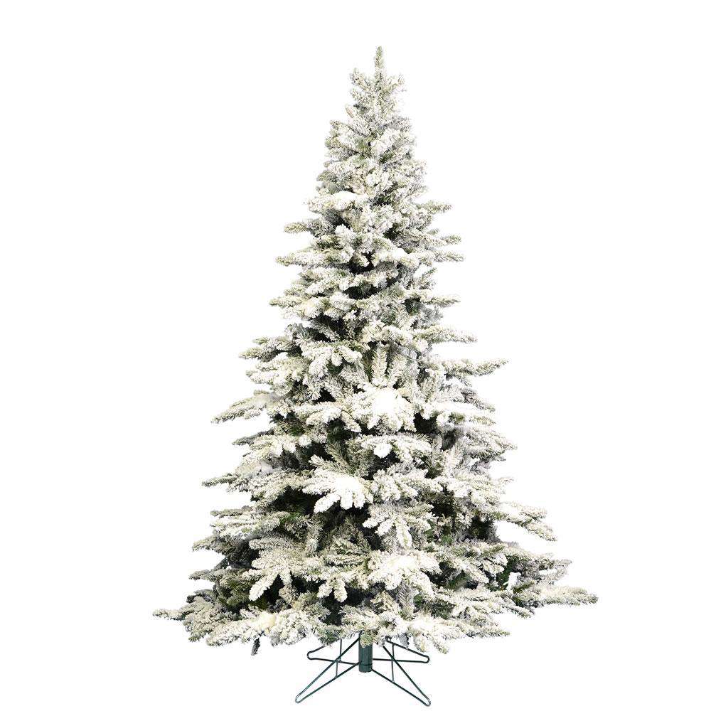 Vickerman, Vickerman A895175 Flocked Utica Fir Christmas Tree with 1650 PVC Tips 7.5 Ft X 65 Inches Stand Included Unlit New