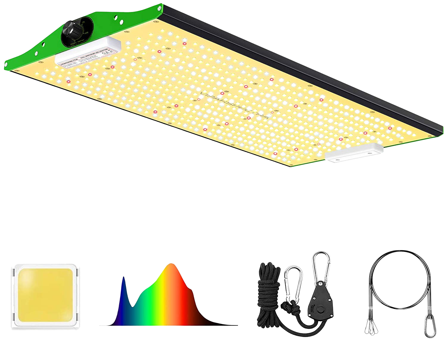 Viparspectra, Viparspectra P2000 Full Spectrum 200W LED Grow Light with Upgraded SMD LEDs and Dimmable Plant Light New