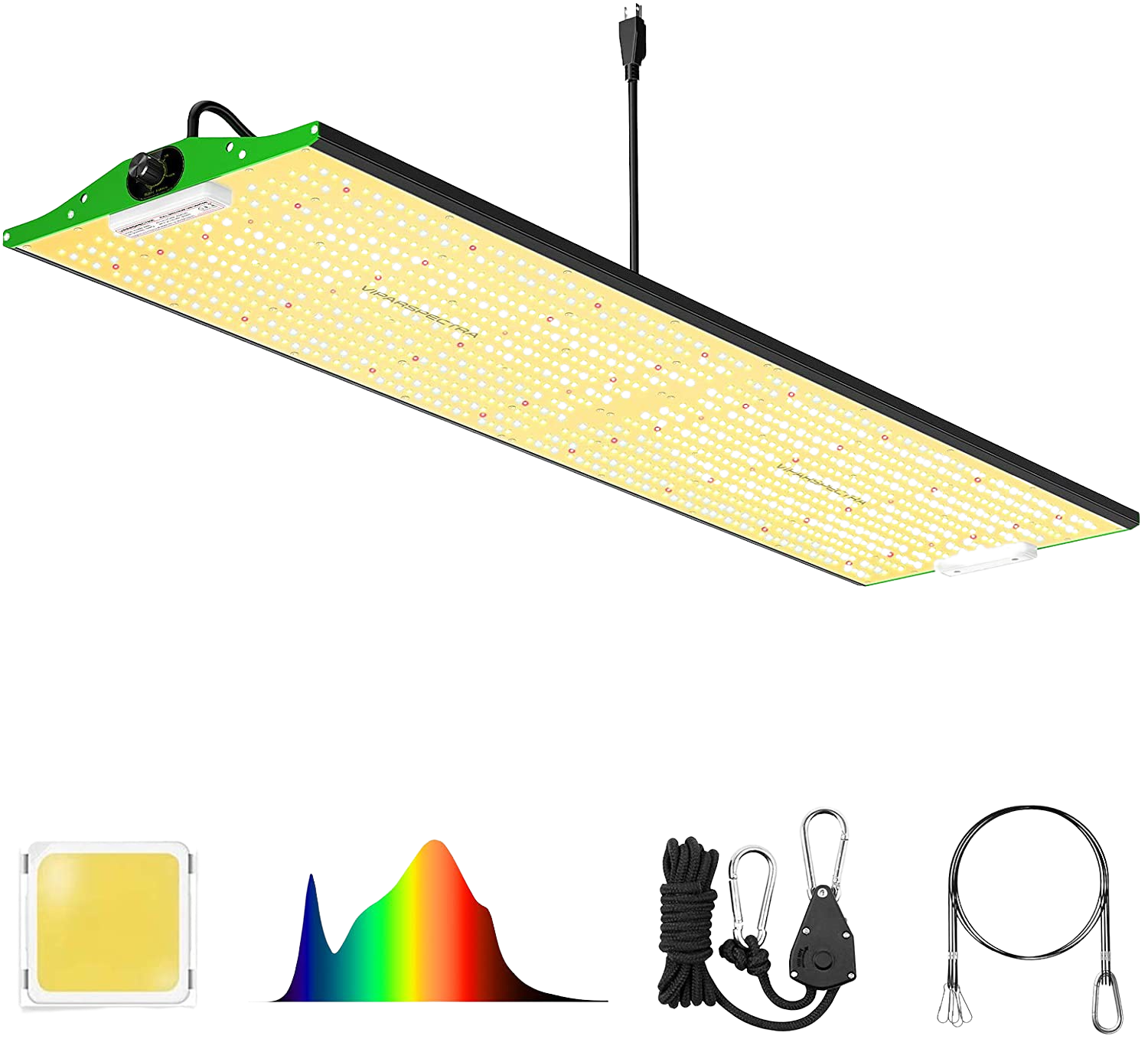 Viparspectra, Viparspectra P4000 Full Spectrum 400W LED Grow Light with Upgraded SMD LEDs and Dimmable Plant Light New