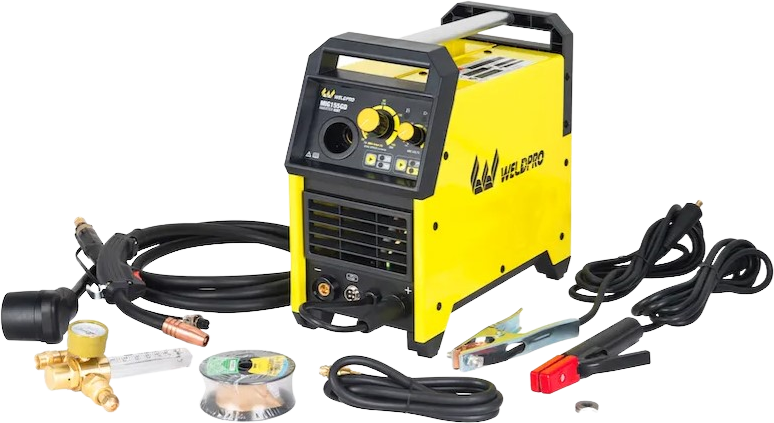 Weldpro, Weldpro MIG155GD Welding Machine With Inverter MIG/Stick Arc Welder With Dual 240V/120V Spool Gun Ready L13006 New