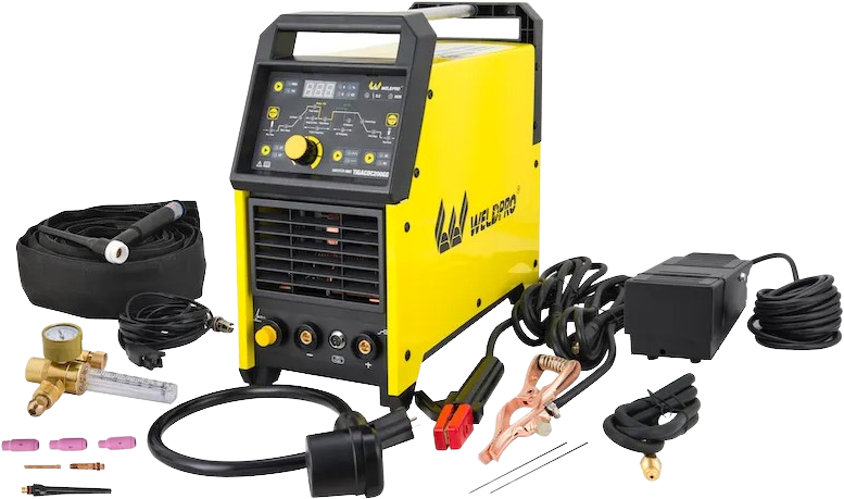 Weldpro, Weldpro TIGACDC200GD Digital AC/DC TIG Welder 200 Amp with Pulse CK17 Worldwide Superflex Torch with Trigger Switch Dual Voltage 220V/110V L12003 New