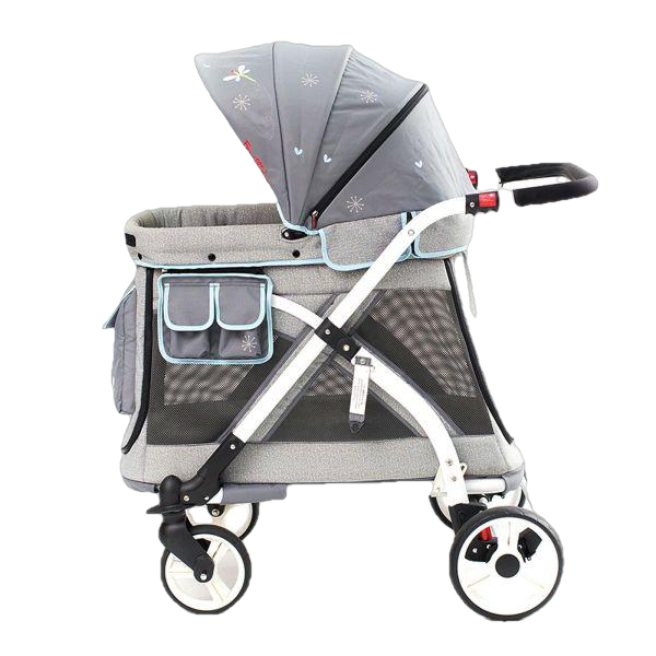 WonderFold Baby, WonderFold Baby MJ01 Multi-Function Pram Stroller Wagon with Removable Seat – Chariot Mini Gray New