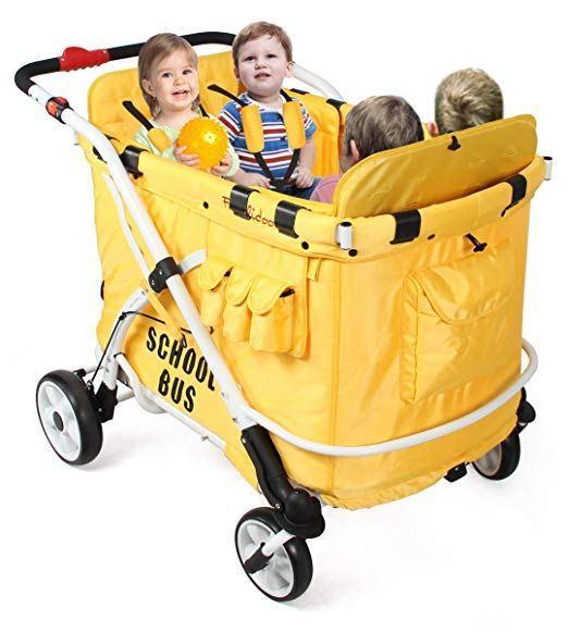 WonderFold Baby, WonderFold Baby MJ06 Multi-Purpose Folding Kids School Bus Quad Stroller Wagon New