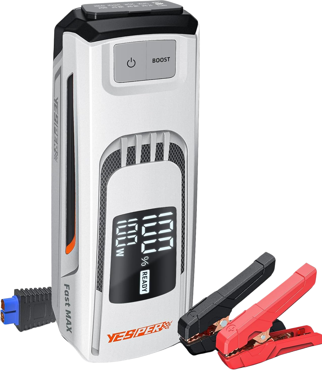 Yesper, Yesper FAST-MAX Jump Starter Boost Battery Pack 4120A 27000mAh 80 Starts for 12V Vehicles Up To All Gas and 10L Diesel Engines New