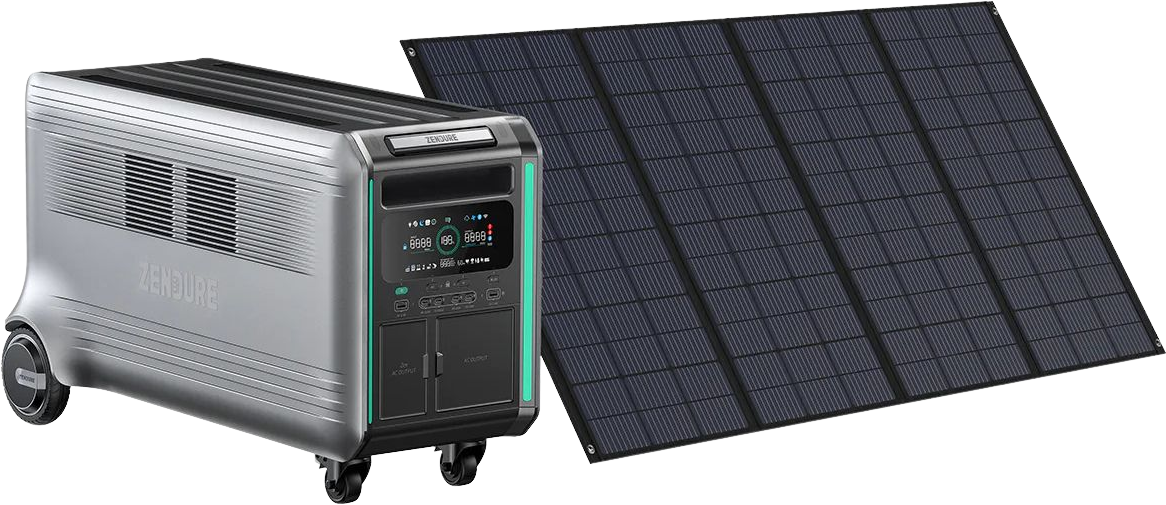 Zendure, Zendure V4600 SuperBase Power Station 120/240 Dual Voltage 4608Wh With B4600 Satellite Battery and 400W Solar Panel New