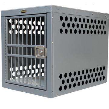 Zinger, Zinger 10-DX4500-2-FD Deluxe Stationary Heavy Duty Aluminum Dog Crate Professional 4500 24"W x 30"H x 38"D Front Entry New